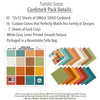 Pumpkin Season Cardstock, includes image, showing 12x12 printed smooth cardstock for scrapbook page bases, photo mats, card making, die cutting, titles, borders, and layered paper projects. Buyer theme: Cozy Autumn Printed Smooth Cardstock 12x12. Printed smooth cardstock in coordinating fall colors including teal, orange, cream, green, mustard, and warm harvest tones. Visible artwork includes blankets, autumn leaves, acorns, berry sprigs