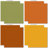 Pumpkin Season Cardstock, cardstock paper patterns 17 through 24 preview, showing 12x12 printed smooth cardstock for scrapbook page bases, photo mats, card making, die cutting, titles, borders, and layered paper projects. Buyer theme: Cozy Autumn Printed Smooth Cardstock 12x12. Printed smooth cardstock in coordinating fall colors including teal, orange, cream, green, mustard, and warm harvest tones. Visible artwork includes berry sprigs, journaling cards, cozy sentiments, pumpkins