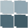 Ready for School Cardstock, cardstock paper patterns 1 through 8 preview, showing 12x12 linen printed smooth cardstock for scrapbook page bases, photo mats, card making, die cutting, titles, borders, and layered paper projects. Buyer theme: Classic School Colors Printed Smooth Cardstock. Ready for School Printed Smooth Cardstock with 16 schoolhouse colors including dusty blues, reds, blush, sage, olive, mustard, cream, tan and chalkboard gray