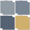 Red White and Bloom Cardstock, cardstock paper patterns 1 through 8 preview, showing 12x12 printed smooth cardstock for scrapbook page bases, photo mats, card making, die cutting, titles, borders, and layered paper projects. Buyer theme: Red Blue & Gold Printed Smooth Cardstock. Red White and Bloom Printed Smooth Cardstock in fog blue, slate, denim, gold, powder blue, navy, red and ivory with a subtle printed linen-style texture. Designed for Mini albums, Junk journals, Americana paper crafts