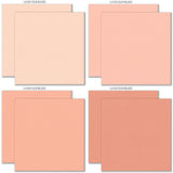 Some Bunny Loves You Cardstock, cardstock paper patterns 1 through 8 preview, showing 12x12 printed smooth cardstock for scrapbook page bases, photo mats, card making, die cutting, titles, borders, and layered paper projects. Buyer theme: Pastel Spring Printed Smooth Cardstock. Some Bunny Loves You Printed Smooth Cardstock in warm vanilla, peach, coral, mint, sage, yellow, apricot, taupe and cream with a subtle printed linen-style texture