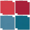 Stars and Stripes Cardstock, cardstock paper patterns 25 through 32 preview, showing 12x12 printed smooth cardstock for scrapbook page bases, photo mats, card making, die cutting, titles, borders, and layered paper projects. Buyer theme: Red White & Blue Printed Cardstock. Stars and Stripes Printed Smooth Cardstock in nine coordinating blue and red linen-look colors for patriotic paper crafting