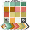 The World Awaits Cardstock, main product image, showing 12x12 printed smooth cardstock for scrapbook page bases, photo mats, card making, die cutting, titles, borders, and layered paper projects. Buyer theme: Tropical Travel Printed Smooth Cardstock. Coordinating printed smooth cardstock in tropical vacation colors including mint, teal, coral, gold, yellow, sage, white and charcoal. Visible artwork includes hibiscus flowers, plumeria flowers, monstera leaves, palm fronds