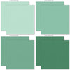 The World Awaits Cardstock, cardstock paper patterns 1 through 8 preview, showing 12x12 printed smooth cardstock for scrapbook page bases, photo mats, card making, die cutting, titles, borders, and layered paper projects. Buyer theme: Tropical Travel Printed Smooth Cardstock. Coordinating printed smooth cardstock in tropical vacation colors including mint, teal, coral, gold, yellow, sage, white and charcoal. Visible artwork includes passport, camera, globe, map