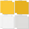 Trick or Treat Cardstock, cardstock paper patterns 25 through 32 preview, showing 12x12 printed smooth cardstock for scrapbook page bases, photo mats, card making, die cutting, titles, borders, and layered paper projects. Buyer theme: Halloween Printed Smooth Cardstock. Trick or Treat Printed Smooth Cardstock in sixteen coordinating orange, yellow, green, purple, gray, black and white linen-look colors for Halloween paper crafting