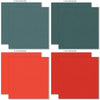 Warm Winter Wishes Cardstock, cardstock paper patterns 17 through 24 preview, showing 12x12 printed smooth cardstock for scrapbook page bases, photo mats, card making, die cutting, titles, borders, and layered paper projects. Buyer theme: Aqua, Teal & Red Printed Smooth Cardstock. Warm Winter Wishes Printed Smooth Cardstock in sixteen coordinating winter colors including aqua, teal, red, pink, cream, gold, white and brown
