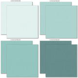 Warm Winter Wishes Cardstock, cardstock paper patterns 9 through 16 preview, showing 12x12 printed smooth cardstock for scrapbook page bases, photo mats, card making, die cutting, titles, borders, and layered paper projects. Buyer theme: Aqua, Teal & Red Printed Smooth Cardstock. Warm Winter Wishes Printed Smooth Cardstock in sixteen coordinating winter colors including aqua, teal, red, pink, cream, gold, white and brown