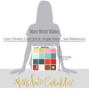 Warm Winter Wishes Cardstock, size guide image, showing 12x12 printed smooth cardstock for scrapbook page bases, photo mats, card making, die cutting, titles, borders, and layered paper projects. Buyer theme: Aqua, Teal & Red Printed Smooth Cardstock. Warm Winter Wishes Printed Smooth Cardstock in sixteen coordinating winter colors including aqua, teal, red, pink, cream, gold, white and brown. Coordinating patterns include Evergreen tree repeats, Winter berry branches, Diagonal candy stripes