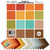 Welcome Fall Cardstock, main product image, showing 12x12 printed smooth cardstock for scrapbook page bases, photo mats, card making, die cutting, titles, borders, and layered paper projects. Buyer theme: Rustic Autumn Printed Smooth Cardstock. Welcome Fall Printed Smooth Cardstock in sixteen coordinating orange, gold, green, teal, tan and brown linen-look colors. Scrapbook cardstock, card making cardstock, photo mat paper, die-cutting paper, and coordinated album colors
