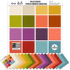 Wildflowers Cardstock, main product image, showing 12x12 printed smooth cardstock for scrapbook page bases, photo mats, card making, die cutting, titles, borders, and layered paper projects. Buyer theme: Rich Botanical Printed Smooth Cardstock. Wildflowers Printed Smooth Cardstock in coordinating cream, gold, mustard, olive, coral, orange, orchid, plum, red, aqua and teal shades. Coordinating patterns include Purple garden gingham, Strawberry meadow repeat, Teal and coral floral fields