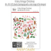 A Very Vintage Christmas Die Cuts, back packaging image, showing pre-cut scrapbook embellishments for layouts, handmade cards, journals, mini albums, memory pages, and layered paper crafts. Buyer theme: Vintage Christmas Die Cuts & Holiday Ephemera. A Very Vintage Christmas die cuts with retro Santa faces, deer, trees, ornaments, holly, bells, kittens, snowmen and Christmas phrases. Use the coordinating pieces to layer around photographs, journaling, titles, and paper details
