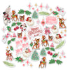 A Very Vintage Christmas Die Cuts, main product image, showing pre-cut scrapbook embellishments for layouts, handmade cards, journals, mini albums, memory pages, and layered paper crafts. Buyer theme: Vintage Christmas Die Cuts & Holiday Ephemera. A Very Vintage Christmas die cuts with retro Santa faces, deer, trees, ornaments, holly, bells, kittens, snowmen and Christmas phrases. Use the coordinating pieces to layer around photographs, journaling, titles, and paper details