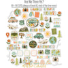 Are We There Yet? Die Cuts, die cuts spread out image, showing pre-cut scrapbook embellishments for layouts, handmade cards, journals, mini albums, family history pages, and layered paper crafts. Buyer theme: Travel Die Cuts for Vacation Scrapbooks & Journals. Pre-cut travel die cuts with cars, planes, cameras, globes, maps, Route 66 signs, flowers, trees, labels, and adventure phrases. Coordinating patterns include checkerboard, pin dots, diagonal stripes