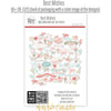 Best Wishes Die Cuts, back packaging image, showing pre-cut scrapbook embellishments for layouts, handmade cards, journals, mini albums, memory pages, and layered paper crafts. Buyer theme: Floral Friendship Scrapbook Die Cuts & Ephemera. floral friendship die cut embellishments. Visible artwork includes floral banners, sentiment labels, watercolor roses, ribbon bows. Coordinating patterns include botanical print, diamond lattice, gingham