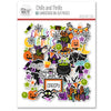 Chills and Thrills Basic monthly box. die cut packaging with a preview of coordinated Halloween titles, characters and spooky-cute embellishments.