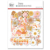 Groovy Die Cuts, packaging image, showing pre-cut scrapbook embellishments for layouts, handmade cards, journals, mini albums, memory pages, and layered paper crafts. Buyer theme: Retro Summer Die Cuts & 70s Scrapbook Embellishments. Groovy Die Cuts with retro summer titles, smiling daisies, smiley faces, sunbursts, palm trees, florals, popsicles, ice cream, frames and playful 70s accents. Designed for Junk journals, Sunny day memory keeping, Groovy paper crafting