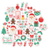 Holiday Cheer Die Cuts, main product image, showing pre-cut scrapbook embellishments for layouts, handmade cards, journals, mini albums, memory pages, and layered paper crafts. Buyer theme: Christmas Die Cuts & Holiday Scrapbook Embellishments. Holiday Cheer Die Cuts with Christmas titles, Santa faces, gingerbread cookies, candy canes, stockings, ornaments, presents, wreaths, cocoa mugs, snowflakes, bows and sweets