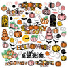 It's Spooky Season Die Cuts, main product image, showing pre-cut scrapbook embellishments for layouts, handmade cards, journals, mini albums, memory pages, and layered paper crafts. Buyer theme: Halloween Die Cuts & Scrapbook Embellishments. It's Spooky Season die cuts with friendly ghosts, pink and orange pumpkins, bats, haunted houses, speech bubbles and Halloween title art. Scrapbook die cuts, paper embellishments, card making accents, journal decorations, and layered paper craft supplies