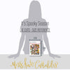 It's Spooky Season Die Cuts, size guide image, showing pre-cut scrapbook embellishments for layouts, handmade cards, journals, mini albums, memory pages, and layered paper crafts. Buyer theme: Halloween Die Cuts & Scrapbook Embellishments. It's Spooky Season die cuts with friendly ghosts, pink and orange pumpkins, bats, haunted houses, speech bubbles and Halloween title art. Scrapbook die cuts, paper embellishments, card making accents, journal decorations, and layered paper craft supplies