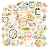 Love Lives Here Die Cuts, main product image, showing pre-cut scrapbook embellishments for layouts, handmade cards, journals, mini albums, memory pages, and layered paper crafts. Buyer theme: Family Die Cuts & Floral Scrapbook Embellishments. Love Lives Here Die Cuts with family and home titles, floral bouquets, rosebuds, leaves, tags, labels, banners and frames for layered scrapbook pages, cards and journals. Designed for Family scrapbook layouts, Home memory albums, Relationship keepsakes