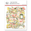 Love Lives Here Die Cuts, packaging image, showing pre-cut scrapbook embellishments for layouts, handmade cards, journals, mini albums, memory pages, and layered paper crafts. Buyer theme: Family Die Cuts & Floral Scrapbook Embellishments. Love Lives Here Die Cuts with family and home titles, floral bouquets, rosebuds, leaves, tags, labels, banners and frames for layered scrapbook pages, cards and journals. Designed for Mini albums, Junk journals, Everyday memory keeping
