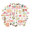 May Flowers Die Cuts, main product image, showing pre-cut scrapbook embellishments for layouts, handmade cards, journals, mini albums, memory pages, and layered paper crafts. Buyer theme: Spring Floral Die Cuts & Garden Ephemera. May Flowers die cuts with flowers, butterflies, bees, birds, hummingbirds, seed packets, leaves and cheerful spring phrases. Color palette includes Rose pink, coral, blush, sage green, mint, yellow, orange, cream and charcoal