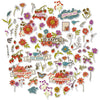 Wildflowers Die Cuts, main product image, showing pre-cut scrapbook embellishments for layouts, handmade cards, journals, mini albums, memory pages, and layered paper crafts. Buyer theme: Botanical Die Cuts & Floral Scrapbook Embellishments. Wildflowers Die Cuts with floral titles, daisies, coneflowers, strawberries, berry clusters, birds, butterfly, leaves, stems, bouquets and vintage banner accents. Designed for Wildflower scrapbook layouts, Garden photo albums, Nature journals