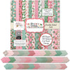 A Very Vintage Christmas 6x6 Double-Sided Paper Pack, 6x6 cover and paper spread out image, showing 6x6 scrapbook paper for handmade cards, mini albums, junk journals, paper layering, small-scale layouts, and coordinated paper crafts. Buyer theme: Vintage Christmas 6x6 Paper for Cards & Mini Albums. A Very Vintage Christmas 6x6 double-sided scrapbook paper with scaled retro holiday patterns for cards and mini albums