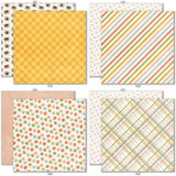 Are We There Yet? 6x6 Double-Sided Paper Pack, 6x6 double-sided paper pack paper patterns 17 through 24 preview, showing 6x6 scrapbook paper for handmade cards, mini albums, junk journals, paper layering, small-scale layouts, and coordinated paper crafts. Buyer theme: Travel Card Making & Mini Album Paper Pack. 6x6 double-sided travel paper pack with scaled retro cars, airplanes, cameras, maps, flowers, plaids, dots, stripes, and journaling patterns