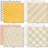 Are We There Yet? 6x6 Double-Sided Paper Pack, 6x6 double-sided paper pack paper patterns 17 through 24 preview, showing 6x6 scrapbook paper for handmade cards, mini albums, junk journals, paper layering, small-scale layouts, and coordinated paper crafts. Buyer theme: Travel Card Making & Mini Album Paper Pack. 6x6 double-sided travel paper pack with scaled retro cars, airplanes, cameras, maps, flowers, plaids, dots, stripes, and journaling patterns