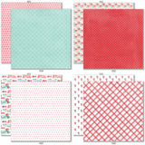 Be My Valentine 6x6 Double-Sided Paper Pack, 6x6 double-sided paper pack paper patterns 1 through 8 preview, showing 6x6 scrapbook paper for handmade cards, mini albums, junk journals, paper layering, small-scale layouts, and coordinated paper crafts. Buyer theme: Valentine 6x6 Paper for Cards & Mini Albums. Be My Valentine 6x6 Double-Sided Paper Pack with scaled hearts, plaids, gingham, XOXO blocks, flowers, bees, mailboxes and Valentine patterns for cards and mini albums