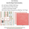 Best Wishes 6x6 Double-Sided Paper Pack, 6x6 paper pack cover and includes preview, showing 6x6 scrapbook paper for handmade cards, mini albums, junk journals, paper layering, small-scale layouts, and coordinated paper crafts. Buyer theme: Floral 6x6 Scrapbook Paper for Cards & Mini Albums. 6x6 double-sided floral paper pack. Visible artwork includes sentiment labels, watercolor roses, ribbon bows, wildflowers. Coordinating patterns include diamond lattice, gingham, plaid
