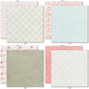 Best Wishes 6x6 Double-Sided Paper Pack, 6x6 double-sided paper pack paper patterns 9 through 16 preview, showing 6x6 scrapbook paper for handmade cards, mini albums, junk journals, paper layering, small-scale layouts, and coordinated paper crafts. Buyer theme: Floral 6x6 Scrapbook Paper for Cards & Mini Albums. 6x6 double-sided floral paper pack. Visible artwork includes ribbon bows, wildflowers, leafy sprigs, floral banners. Coordinating patterns include plaid, polka dots, floral toss