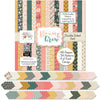 Bloom and Grow 6x6 Double-Sided Paper Pack, 6x6 cover and paper spread out image, showing 6x6 scrapbook paper for handmade cards, mini albums, junk journals, paper layering, small-scale layouts, and coordinated paper crafts. Buyer theme: Spring Floral 6x6 Paper for Card Making. Bloom and Grow 6x6 double-sided scrapbook paper with scaled spring floral, garden, plaid, dot and stripe patterns for cards and mini albums