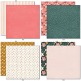 Bloom and Grow 6x6 Double-Sided Paper Pack, 6x6 double-sided paper pack paper patterns 17 through 24 preview, showing 6x6 scrapbook paper for handmade cards, mini albums, junk journals, paper layering, small-scale layouts, and coordinated paper crafts. Buyer theme: Spring Floral 6x6 Paper for Card Making. Bloom and Grow 6x6 double-sided scrapbook paper with scaled spring floral, garden, plaid, dot and stripe patterns for cards and mini albums