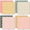 Bloom and Grow 6x6 Double-Sided Paper Pack, 6x6 double-sided paper pack paper patterns 9 through 16 preview, showing 6x6 scrapbook paper for handmade cards, mini albums, junk journals, paper layering, small-scale layouts, and coordinated paper crafts. Buyer theme: Spring Floral 6x6 Paper for Card Making. Bloom and Grow 6x6 double-sided scrapbook paper with scaled spring floral, garden, plaid, dot and stripe patterns for cards and mini albums