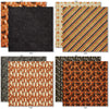 Boo 6x6 Double-Sided Paper Pack, 6x6 double-sided paper pack paper patterns 25 through 32 preview, showing 6x6 scrapbook paper for handmade cards, mini albums, junk journals, paper layering, small-scale layouts, and coordinated paper crafts. Buyer theme: 6x6 Halloween Paper for Cards & Mini Albums. Boo 6x6 double-sided scrapbook paper with scaled pumpkins, ghosts, cats, candy corn, spiderwebs, stars, plaids and harlequin patterns