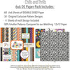 Chills and Thrills 6x6 Double-Sided Paper Pack, 6x6 paper pack cover and includes preview, showing 6x6 scrapbook paper for handmade cards, mini albums, junk journals, paper layering, small-scale layouts, and coordinated paper crafts. Buyer theme: Halloween Card Making & Mini Album 6x6 Paper Pack. 6x6 Double-Sided Halloween Paper Pack with 20 sheets and 39 scaled-down coordinating designs for cards, mini albums and smaller paper projects