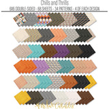 Chills and Thrills Monthly Box Add-On - 6x6 Double-Sided Paper Pack. papers spread out with ghosts, pumpkins, candy, plaid, stripes and spooky patterns.