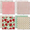 Christmas Joy 6x6 Double-Sided Paper Pack, 6x6 double-sided paper pack paper patterns 25 through 32 preview, showing 6x6 scrapbook paper for handmade cards, mini albums, junk journals, paper layering, small-scale layouts, and coordinated paper crafts. Buyer theme: Christmas 6x6 Scrapbook Paper for Cards & Mini Albums. Christmas Joy 6x6 Double-Sided Paper Pack with scaled plaids, stripes, holly, poinsettias, Santa, reindeer, stockings, snowflakes and Christmas patterns for cards and mini albums