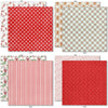 Christmas Joy 6x6 Double-Sided Paper Pack, 6x6 double-sided paper pack paper patterns 9 through 16 preview, showing 6x6 scrapbook paper for handmade cards, mini albums, junk journals, paper layering, small-scale layouts, and coordinated paper crafts. Buyer theme: Christmas 6x6 Scrapbook Paper for Cards & Mini Albums. Christmas Joy 6x6 Double-Sided Paper Pack with scaled plaids, stripes, holly, poinsettias, Santa, reindeer, stockings, snowflakes and Christmas patterns for cards and mini albums