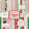 Christmas Joy 6x6 Double-Sided Paper Pack, high resolution cover image, showing 6x6 scrapbook paper for handmade cards, mini albums, junk journals, paper layering, small-scale layouts, and coordinated paper crafts. Buyer theme: Christmas 6x6 Scrapbook Paper for Cards & Mini Albums. Christmas Joy 6x6 Double-Sided Paper Pack with scaled plaids, stripes, holly, poinsettias, Santa, reindeer, stockings, snowflakes and Christmas patterns for cards and mini albums
