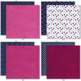 Everyday Moments 6x6 Double-Sided Paper Pack, 6x6 double-sided paper pack paper patterns 9 through 16 preview, showing 6x6 scrapbook paper for handmade cards, mini albums, junk journals, paper layering, small-scale layouts, and coordinated paper crafts. Buyer theme: Floral 6x6 Paper for Cards & Mini Albums. Everyday Moments 6x6 Double-Sided Paper Pack with scaled florals, dots, plaids, stripes and quilt-inspired patterns for cards and mini albums