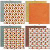 Fall Fun 6x6 Double-Sided Paper Pack, 6x6 double-sided paper pack paper patterns 17 through 24 preview, showing 6x6 scrapbook paper for handmade cards, mini albums, junk journals, paper layering, small-scale layouts, and coordinated paper crafts. Buyer theme: Fall 6x6 Paper for Cards, Mini Albums & Journals. Fall Fun 6x6 Double-Sided Paper Pack with scaled plaids, gingham, dots, stripes, pumpkins, leaves and florals for cards and mini albums