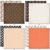 Fright Night 6x6 Double-Sided Paper Pack, 6x6 double-sided paper pack paper patterns 9 through 16 preview, showing 6x6 scrapbook paper for handmade cards, mini albums, junk journals, paper layering, small-scale layouts, and coordinated paper crafts. Buyer theme: Cute Halloween 6x6 Paper for Cards & Mini Albums. Fright Night 6x6 double-sided scrapbook paper with scaled cute Halloween patterns for cards, mini albums and journals
