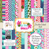 Fun in the Sun 6x6 Double-Sided Paper Pack, high resolution cover image, showing 6x6 scrapbook paper for handmade cards, mini albums, junk journals, paper layering, small-scale layouts, and coordinated paper crafts. Buyer theme: Tropical 6x6 Scrapbook Paper for Cards & Mini Albums. Fun in the Sun 6x6 Double-Sided Paper Pack with scaled tropical florals, palms, wildlife, checks, dots, waves and beach patterns for cards and mini albums