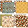 Give Thanks 6x6 Double-Sided Paper Pack, 6x6 double-sided paper pack paper patterns 17 through 24 preview, showing 6x6 scrapbook paper for handmade cards, mini albums, junk journals, paper layering, small-scale layouts, and coordinated paper crafts. Buyer theme: Thanksgiving 6x6 Paper for Cards & Mini Albums. Give Thanks 6x6 double-sided scrapbook paper with scaled Thanksgiving patterns for cards, mini albums and journals