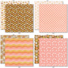 Groovy 6x6 Double-Sided Paper Pack, 6x6 double-sided paper pack paper patterns 25 through 32 preview, showing 6x6 scrapbook paper for handmade cards, mini albums, junk journals, paper layering, small-scale layouts, and coordinated paper crafts. Buyer theme: Retro Summer 6x6 Scrapbook Paper for Cards & Mini Albums. Groovy 6x6 Double-Sided Paper Pack with scaled daisies, checkerboards, gingham, dots, florals and retro summer patterns for cards and mini albums