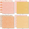 Groovy 6x6 Double-Sided Paper Pack, 6x6 double-sided paper pack paper patterns 9 through 16 preview, showing 6x6 scrapbook paper for handmade cards, mini albums, junk journals, paper layering, small-scale layouts, and coordinated paper crafts. Buyer theme: Retro Summer 6x6 Scrapbook Paper for Cards & Mini Albums. Groovy 6x6 Double-Sided Paper Pack with scaled daisies, checkerboards, gingham, dots, florals and retro summer patterns for cards and mini albums