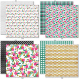 Happy Valentines Day 6x6 Double-Sided Paper Pack, 6x6 double-sided paper pack paper patterns 9 through 16 preview, showing 6x6 scrapbook paper for handmade cards, mini albums, junk journals, paper layering, small-scale layouts, and coordinated paper crafts. Buyer theme: Valentine 6x6 Paper for Cards & Mini Albums. Happy Valentines Day 6x6 double-sided scrapbook paper with scaled heart, floral, plaid, grid and love-note designs